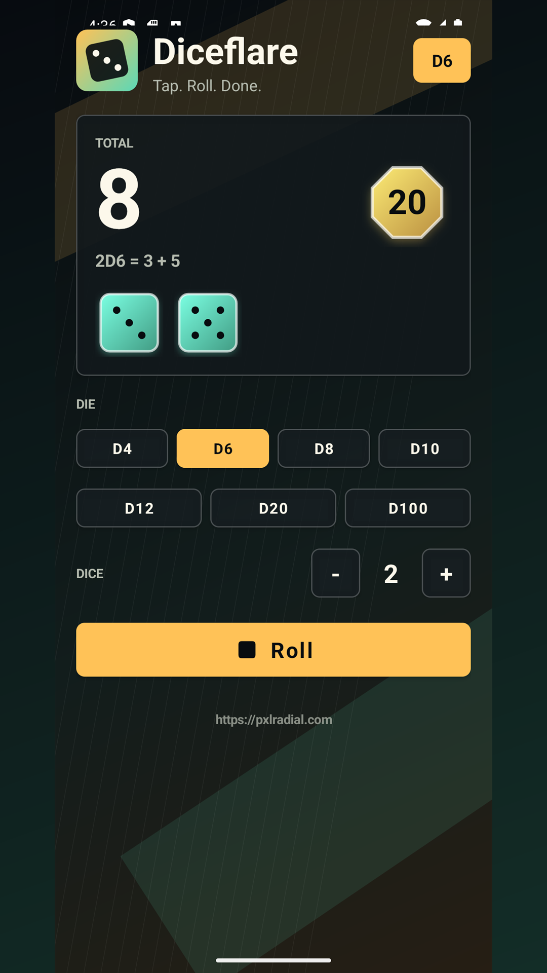 Diceflare: Dice Roller - capture d’écran 1