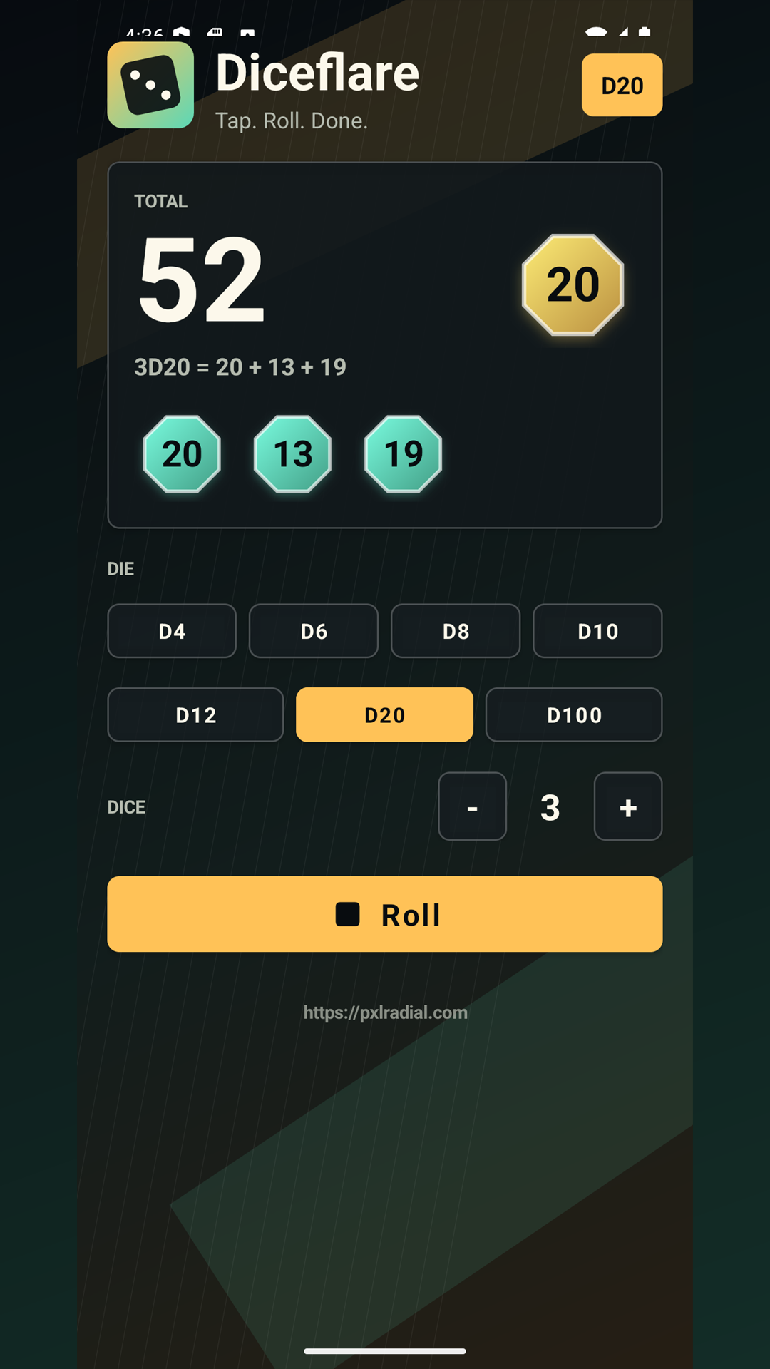 Diceflare: Dice Roller - capture d’écran 2