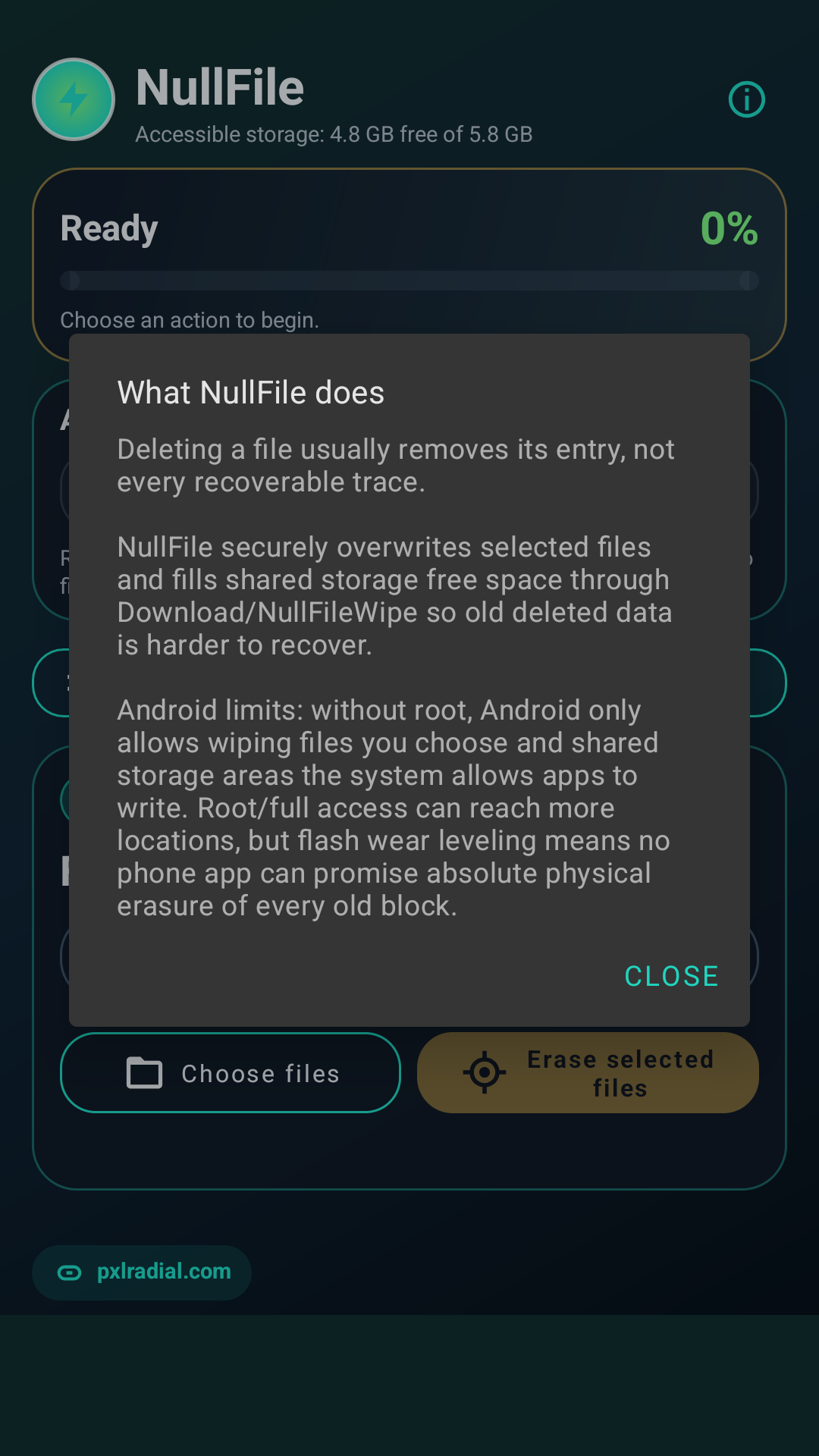 NullFile: Secure File Wipe - capture d’écran 4