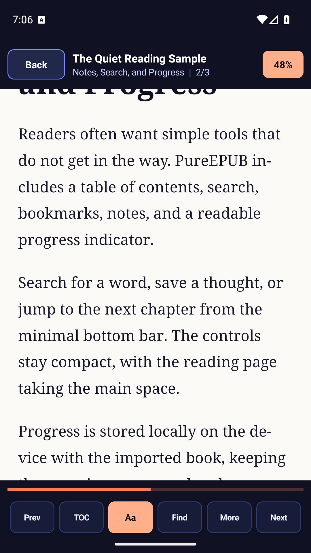 PureEPUB: EPUB Reader - capture d’écran 2