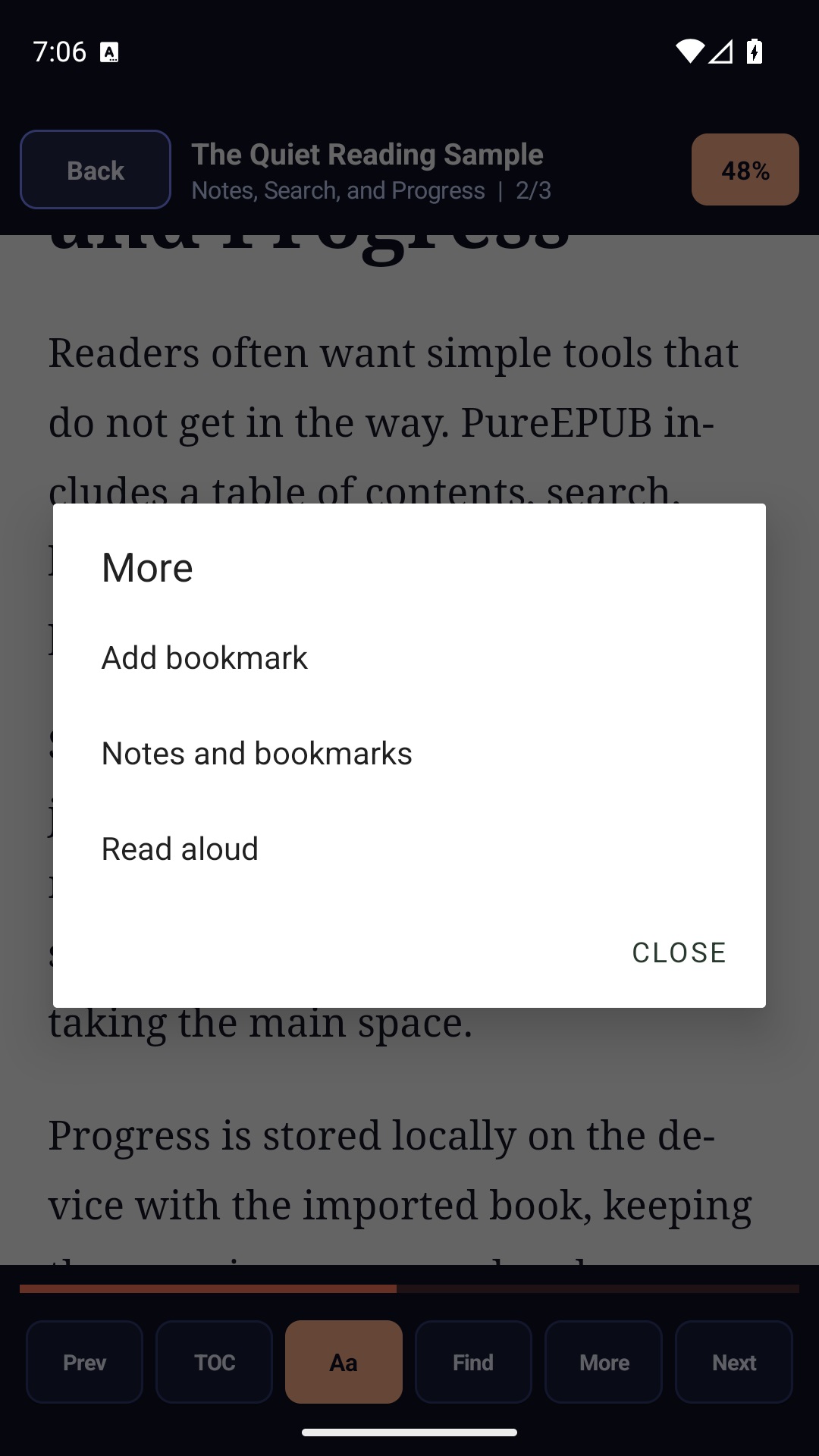 PureEPUB: EPUB Reader - capture d’écran 4