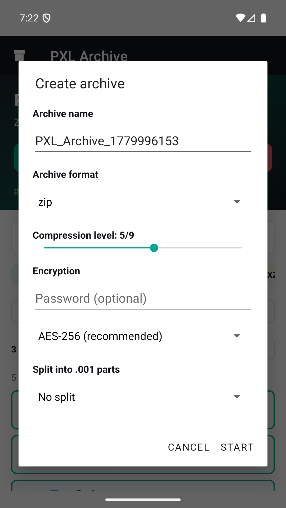 PXL Archive: Zip & 7z Tool - capture d’écran 4