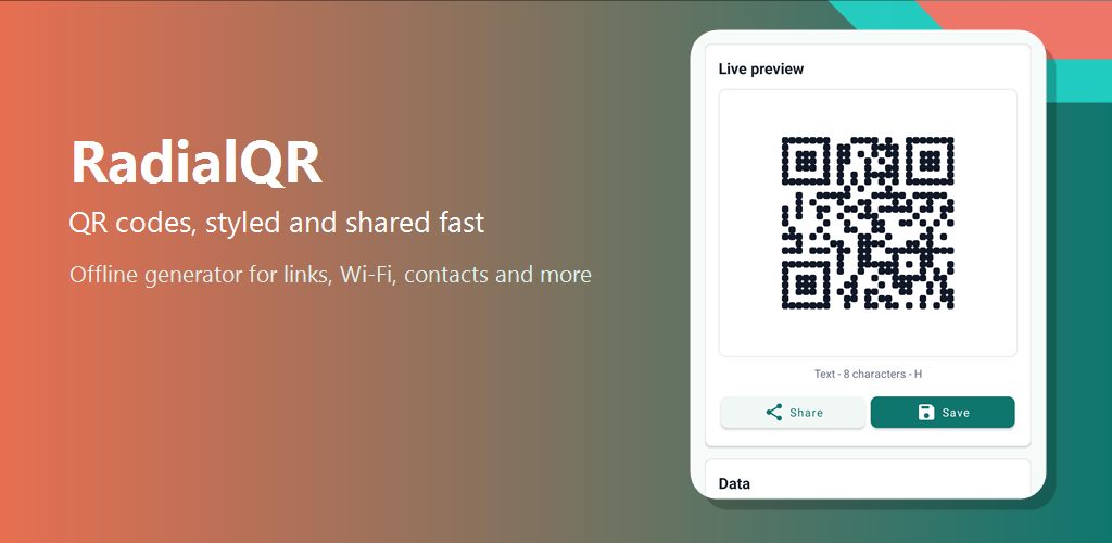 RadialQR: QR Code Generator